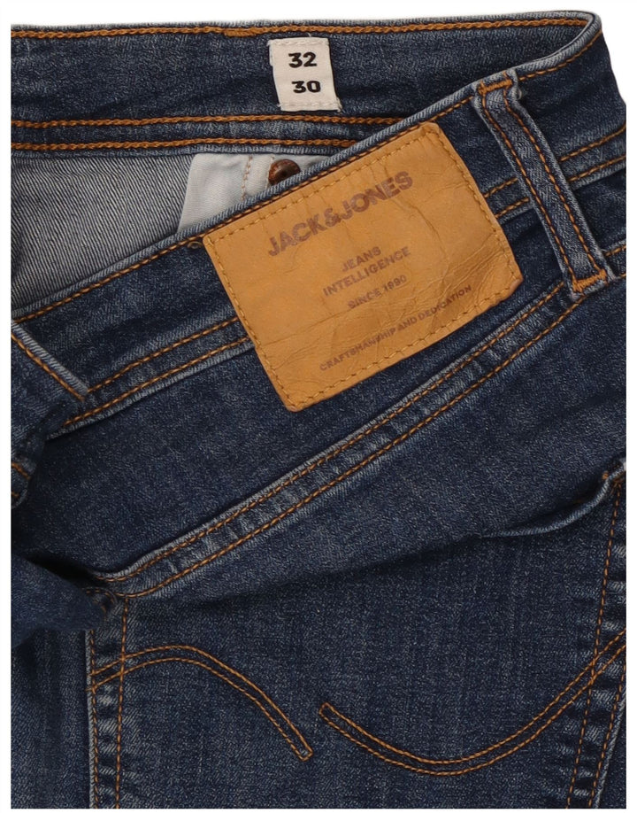Męskie jeansy typu slim Jack & Jones W32 L30 Niebieskie bawełniane