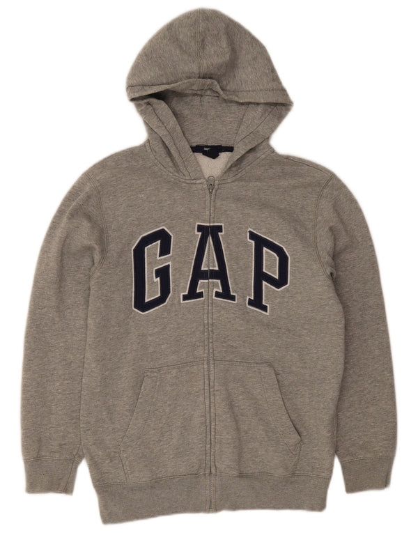 Chłopięcy sweter Gap z kapturem i zamkiem błyskawicznym, 11-12 lat XL, szary, bawełniany