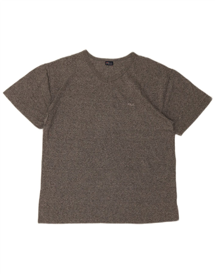 T-shirt męski Fila Top, średni, szary, nakrapiany