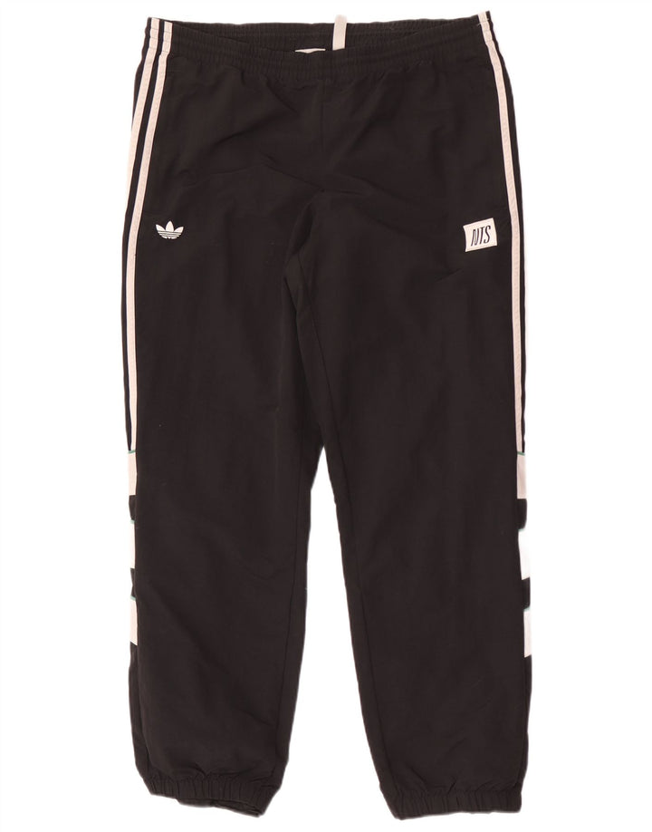 Adidas Męskie spodnie dresowe Joggery Średni czarny poliester z blokami kolorów