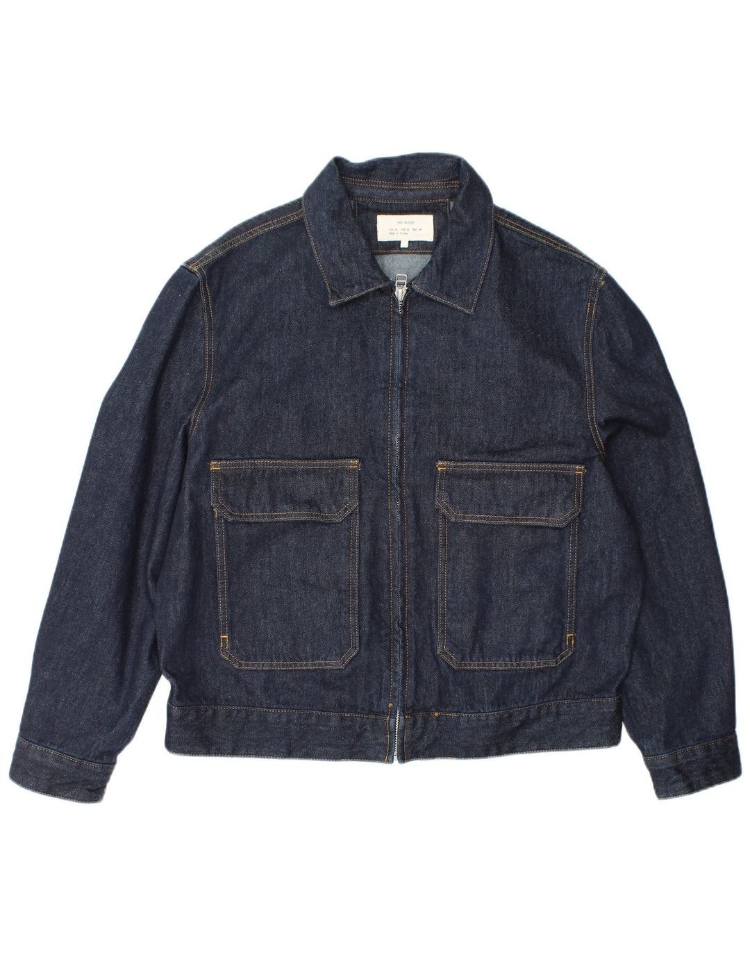 Męska kurtka dżinsowa Zara UK 42 XL, granatowa, poliestrowa