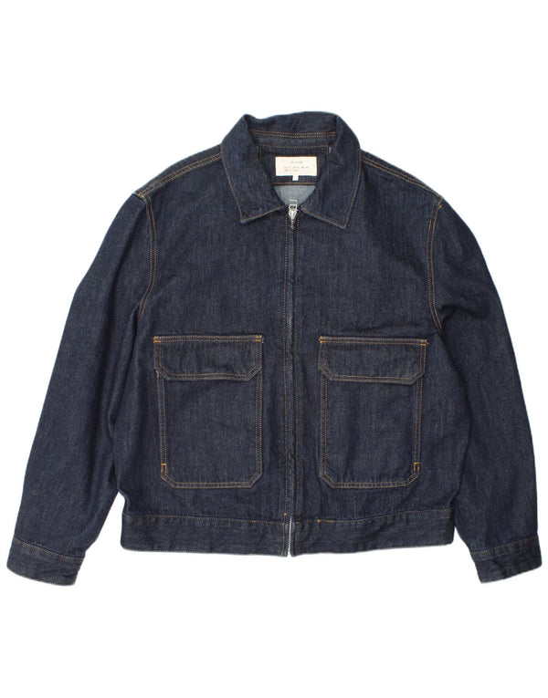 Męska kurtka dżinsowa Zara UK 42 XL, granatowa, poliestrowa