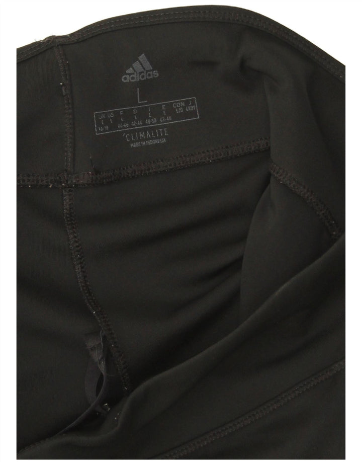 Damskie legginsy Adidas Climalite Capri UK 16/18, duże, czarne, poliestrowe