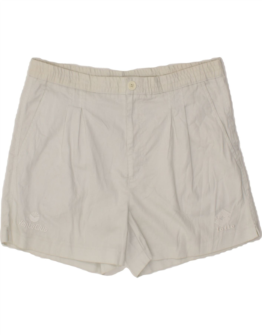LOTTO Womens Chino Shorts Large W32  White Polyester Vintage Lotto and Second-Hand Lotto from Messina Hembry 