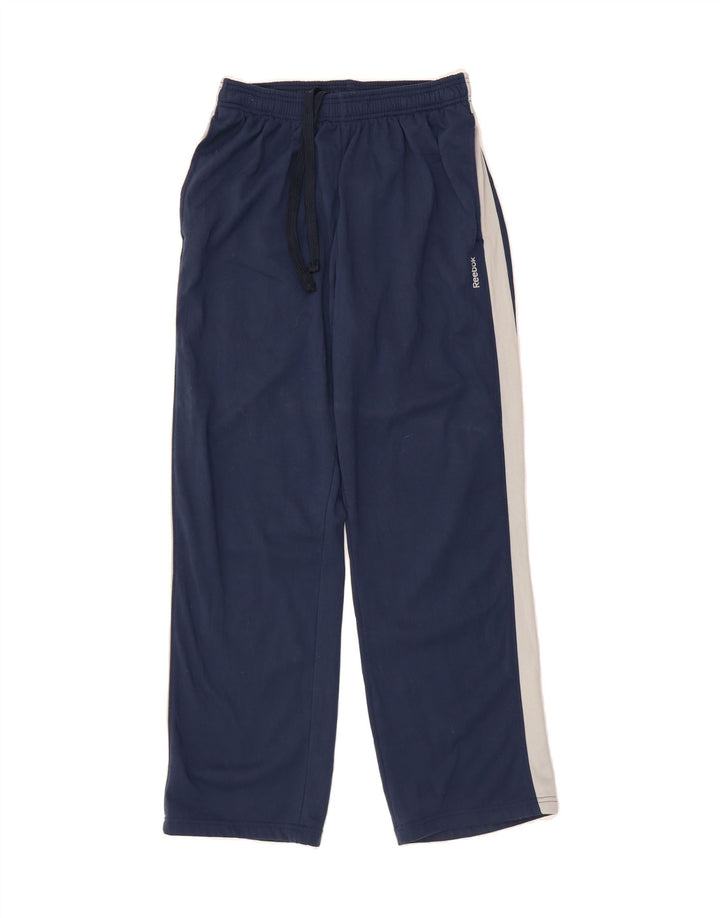 REEBOK Mens Tracksuit Trousers Medium  Navy Blue Colourblock Polyester Vintage Reebok and Second-Hand Reebok from Messina Hembry 