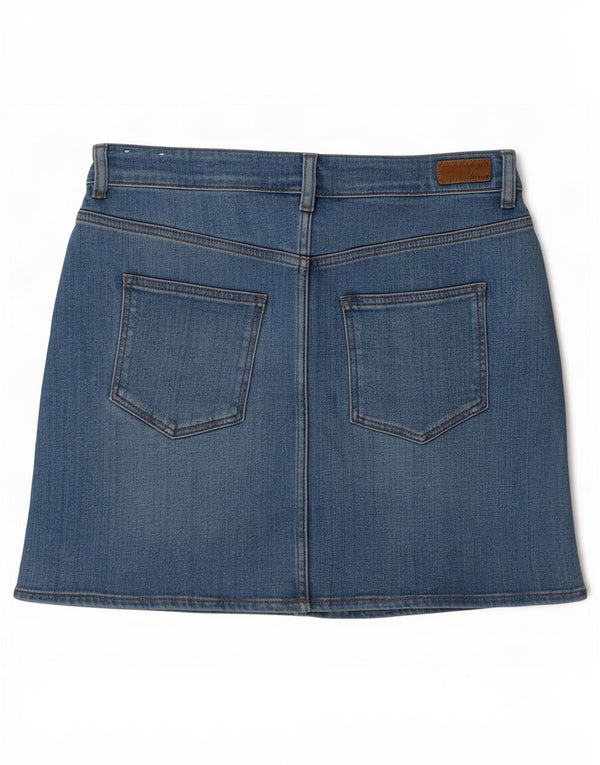 Damska spódniczka dżinsowa Fat Face Hope Mini UK 12 Medium W32 Niebieska bawełna