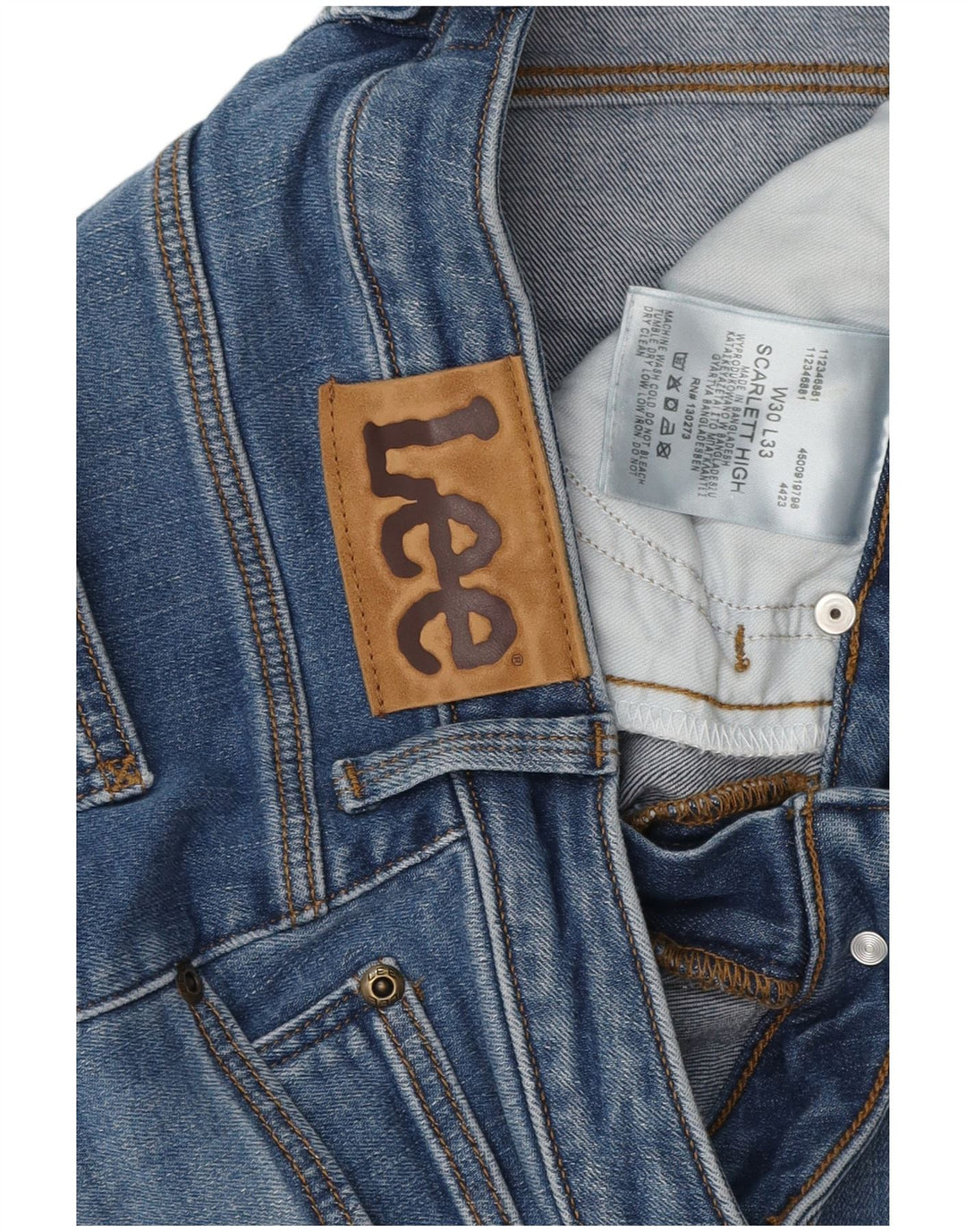 Damskie jeansy LEE Scarlett High Skinny W30 L31 Niebieskie bawełniane