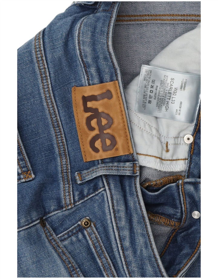 Damskie jeansy LEE Scarlett High Skinny W30 L31 Niebieskie bawełniane