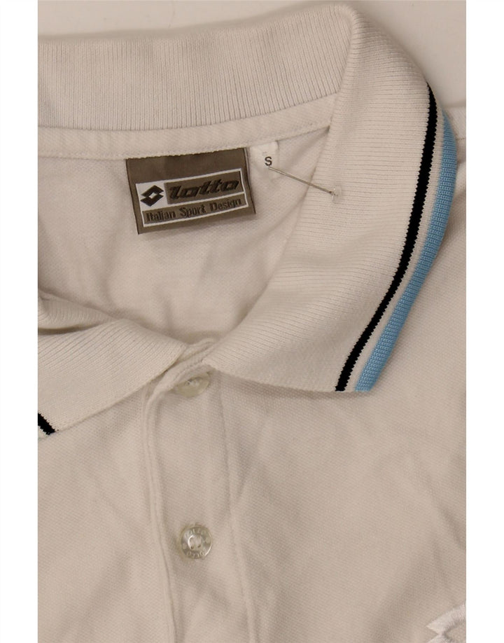 LOTTO Mens Polo Shirt Small White Cotton Vintage Lotto and Second-Hand Lotto from Messina Hembry 