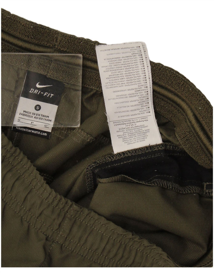 Męskie spodenki sportowe Nike Dri Fit, mały, khaki, poliester z blokami kolorów