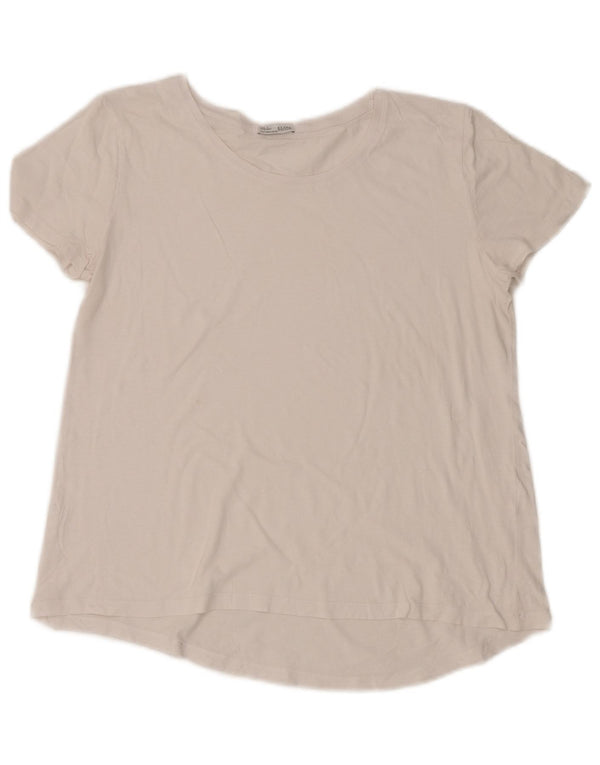 T-shirt damski Zara Top UK 14 Średni biały
