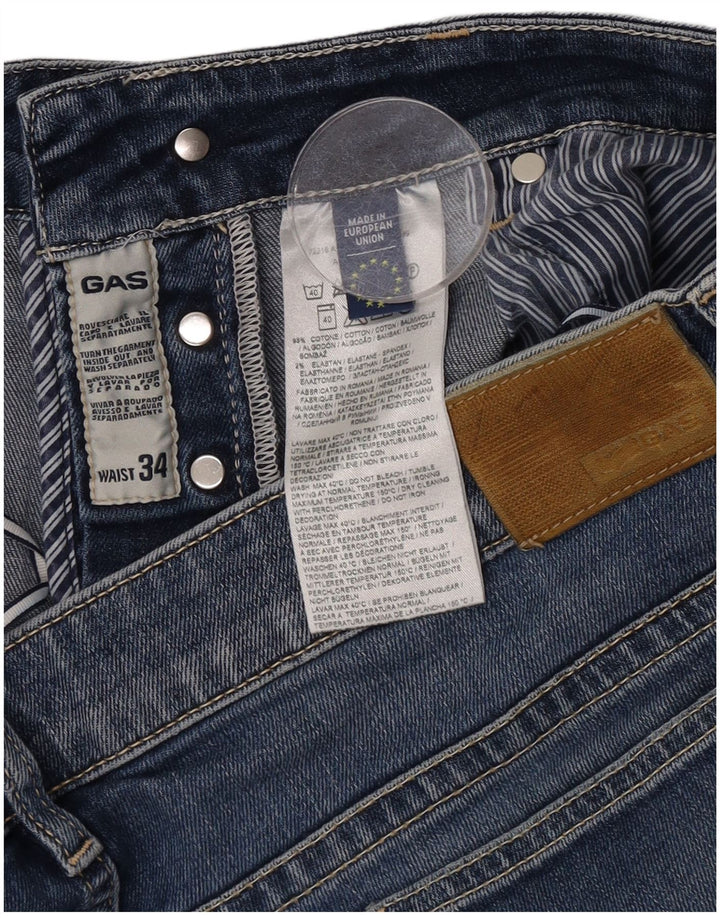 Damskie spodenki jeansowe Gas W34, duże, niebieskie, bawełniane