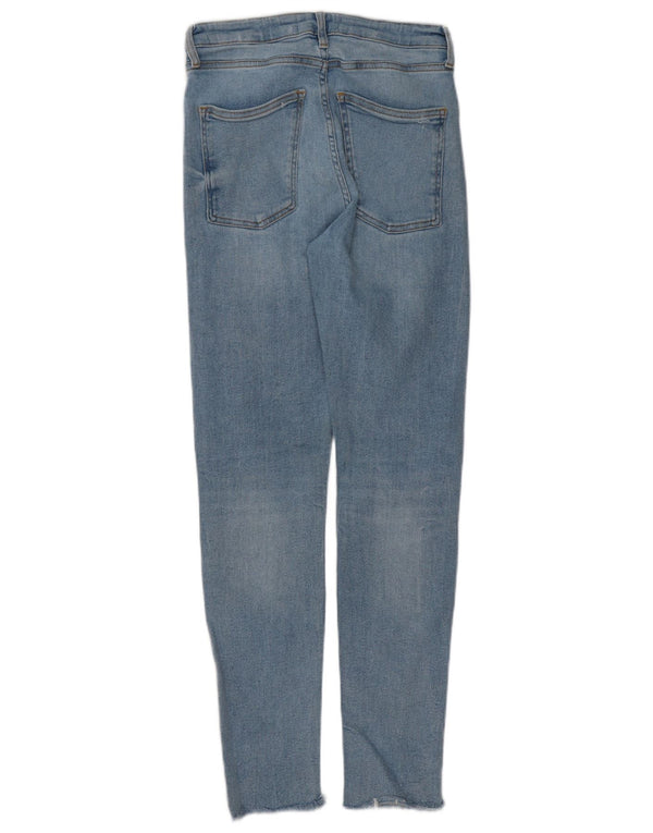 Damskie jeansy rurkowe Zara w trudnej sytuacji EU 38 Small W28 L30 Niebieskie