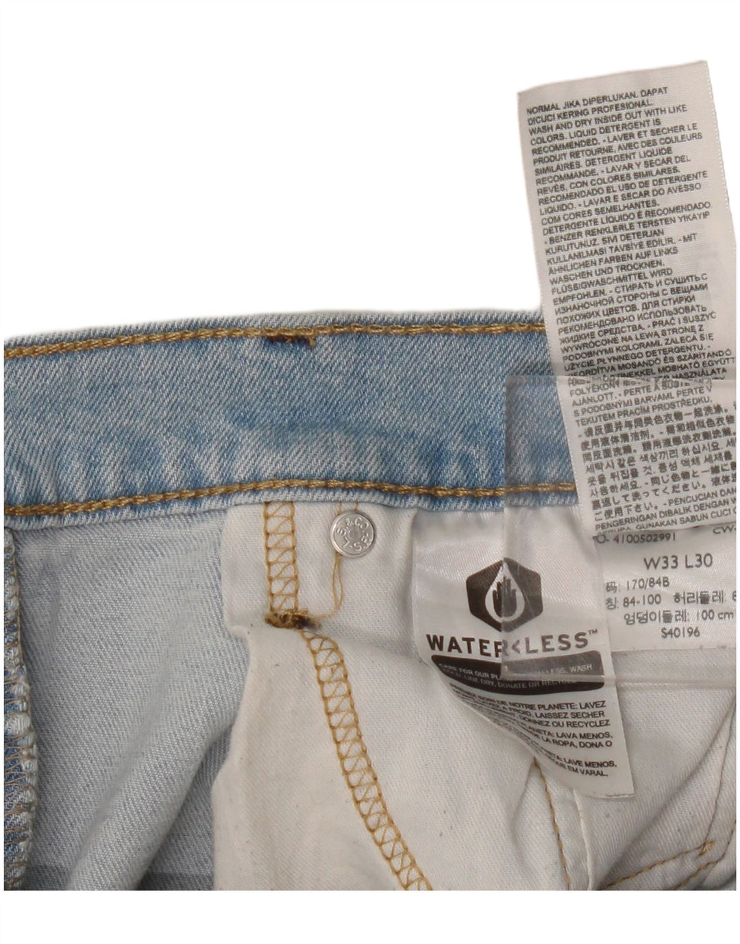 Męskie proste dżinsy Levi's W33 L30 Niebieskie bawełniane