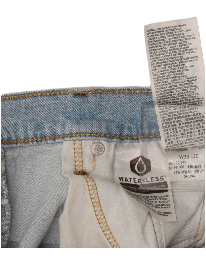Męskie proste dżinsy Levi's W33 L30 Niebieskie bawełniane
