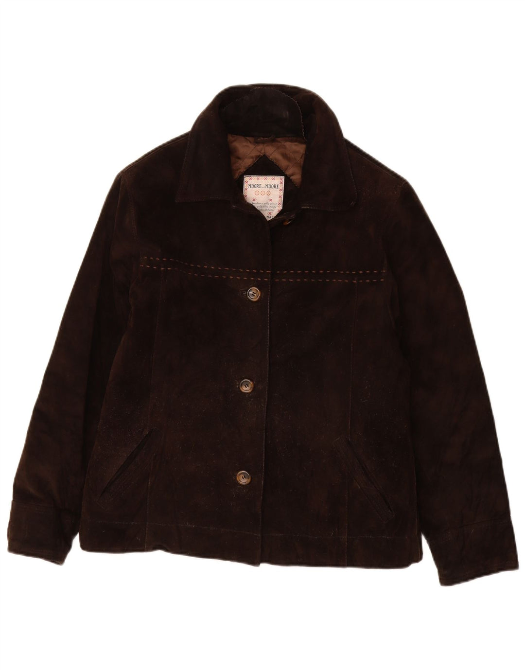 Damska kurtka zamszowa VINTAGE IT 42 Średni brąz, skóra