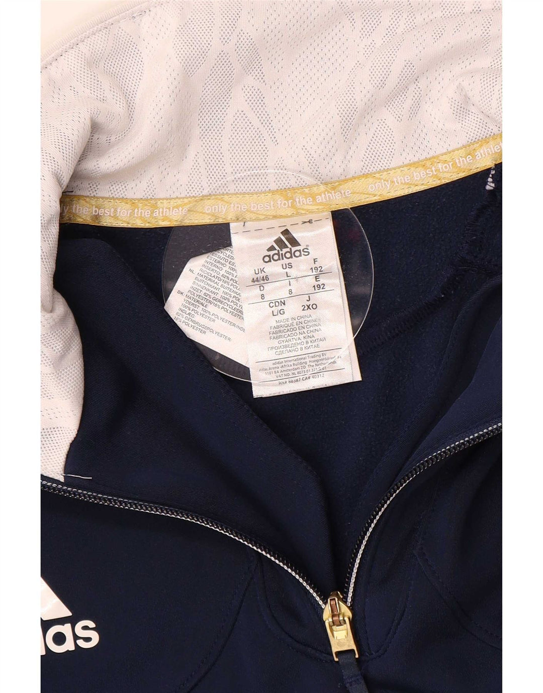 Adidas Męska bluza dresowa Top Jacket UK 44/46 Duża granatowa