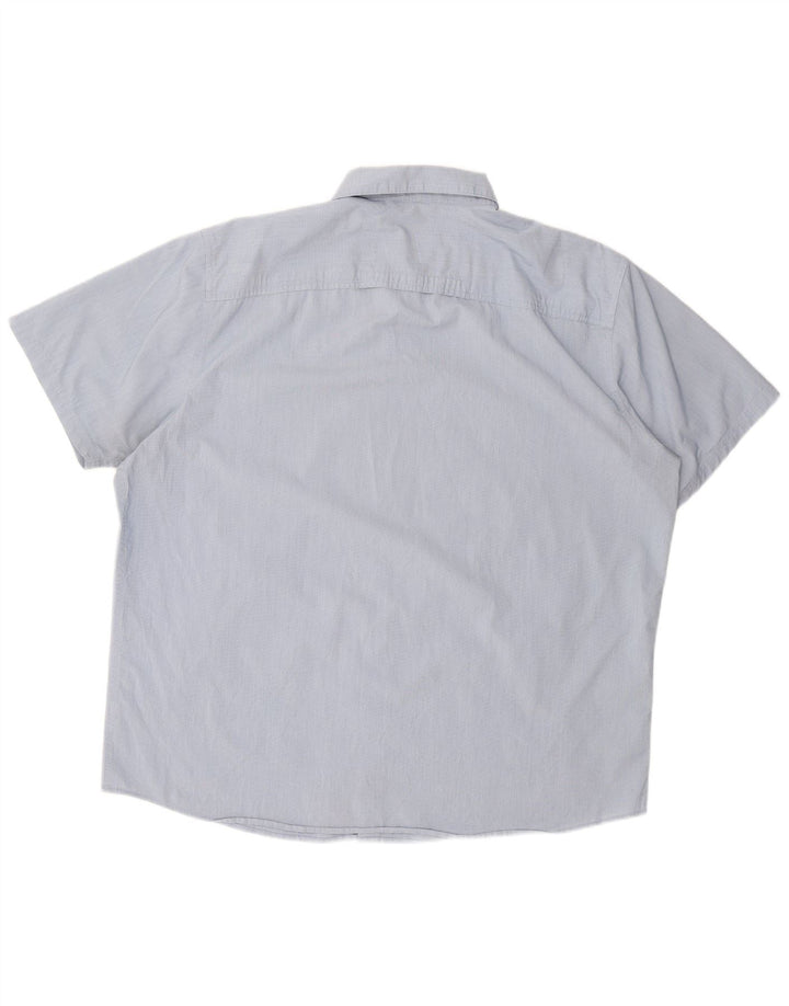 WRANGLER Mens Regular Fit Short Sleeve Shirt 2XL Blue Cotton