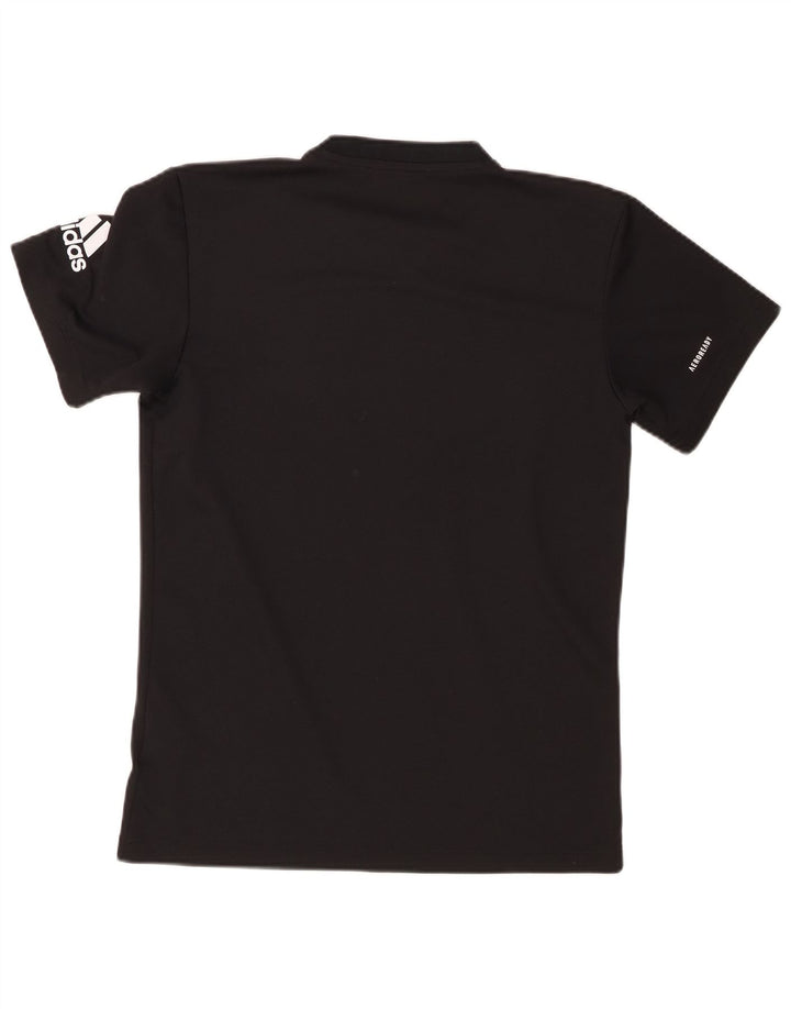 Męski T-shirt z grafiką ADIDAS, mały, czarny poliester