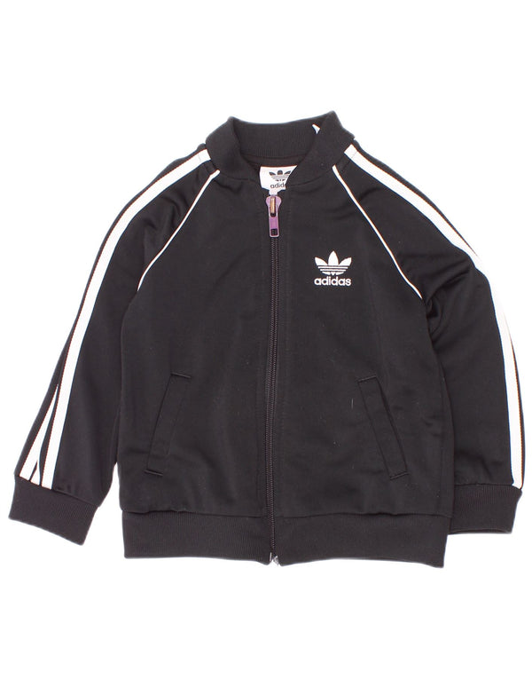 Kurtka dresowa Adidas Baby Boys Top 9-12 miesięcy Czarny Poliester