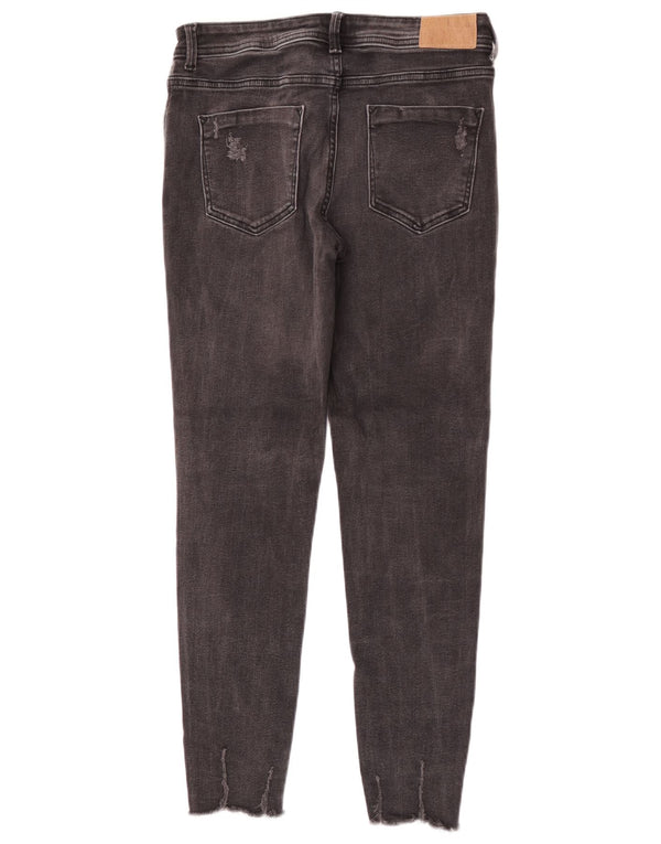 Damskie jeansy rurkowe Zara w trudnej sytuacji EU 38 Small W28 L27 Szara bawełna