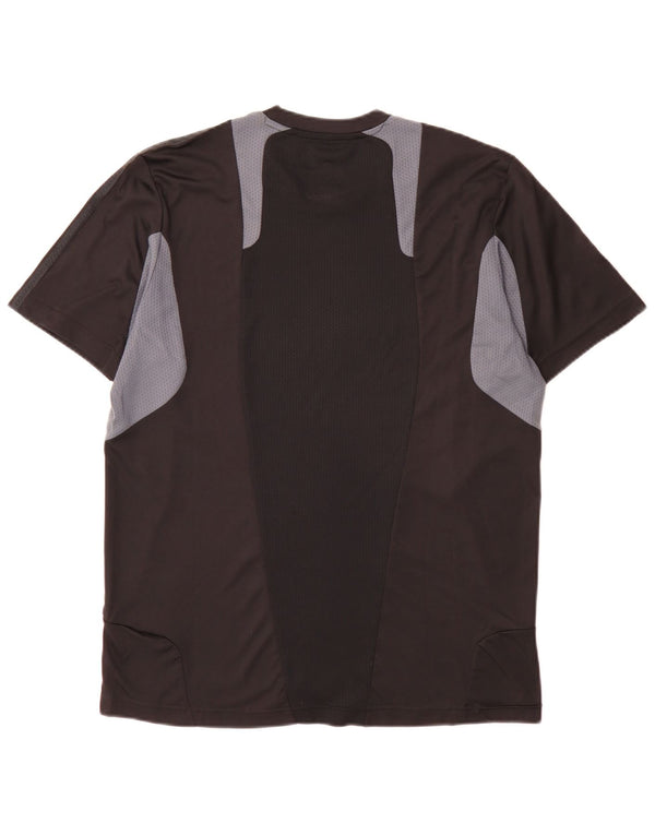 Adidas Męska koszulka Top Medium Black Colorblock Poliester Sports