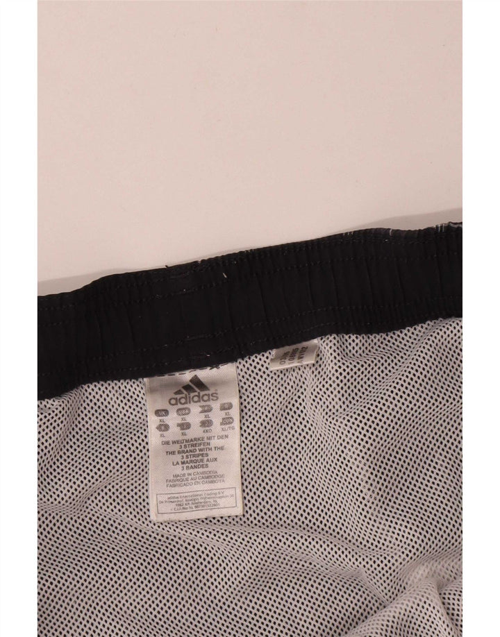 Męskie spodenki sportowe Adidas XL w czarną kratkę, poliester
