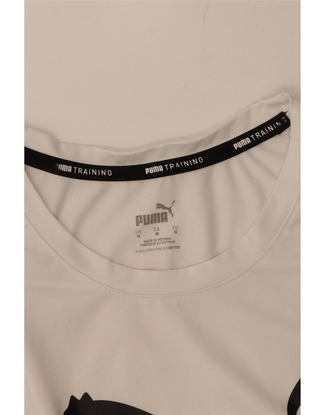 PUMA Womens Graphic Vest Top UK 12 Medium White Polyester Vintage Puma and Second-Hand Puma from Messina Hembry 