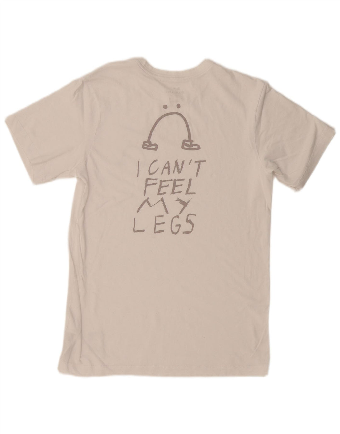 Męski T-shirt NIKE Dri Fit z grafiką, mały, biały, bawełniany