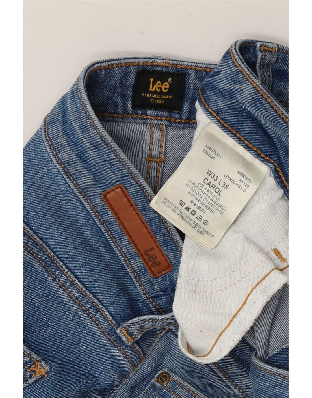 Męskie jeansy Lee Carol Straight W33 L29 Niebieskie bawełniane