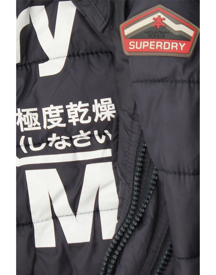 Męska ocieplana kurtka SUPERDRY UK 38, średni granatowy nylon
