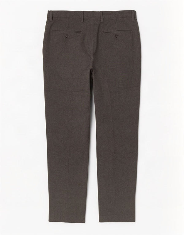 Marks & Spencer Męskie spodnie garniturowe slim fit W34 L31 Szary poliester