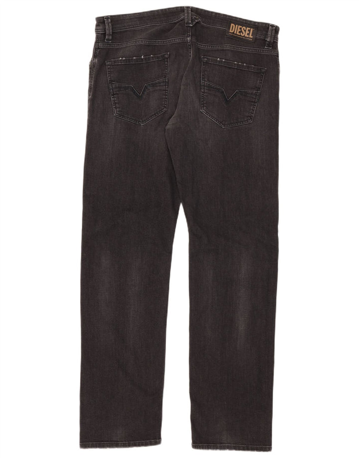 Diesel Męskie Larkee Regular Straight Jeans W38 L32 Szara bawełna