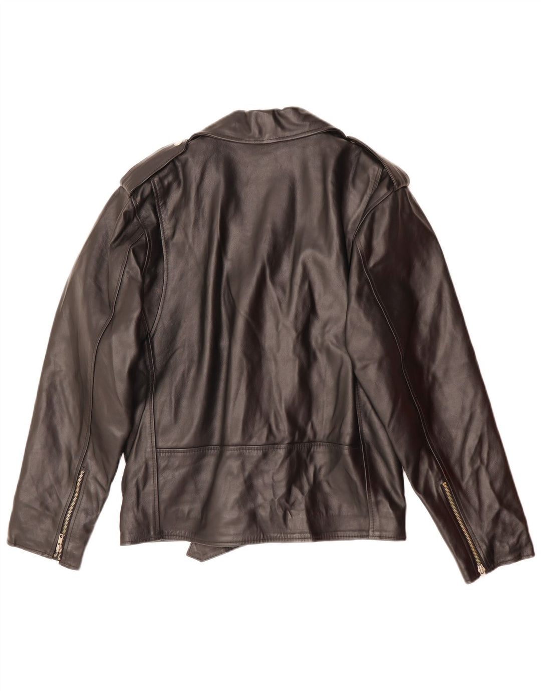 Męska skórzana kurtka motocyklowa MANHATTAN UK 38, średnia czarna skóra