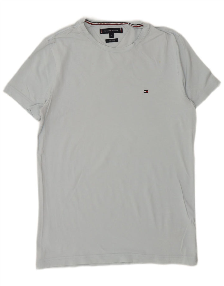 T-shirt męski TOMMY HILFIGER Extra Slim Top, mały, niebieski, bawełniany