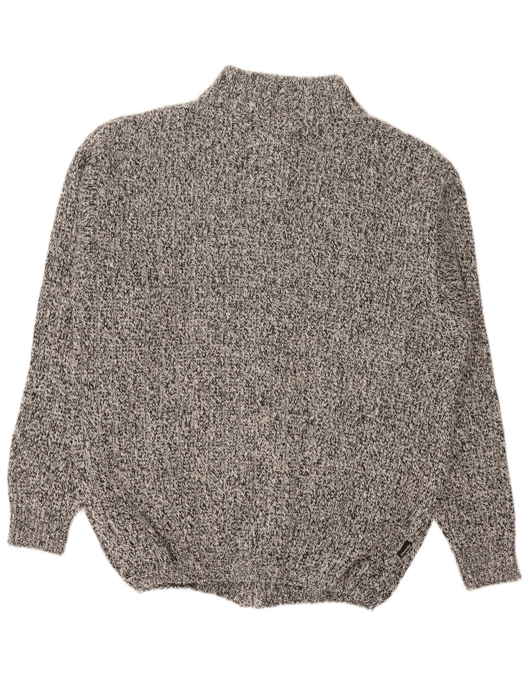 Invicta Męski sweter rozpinany, duży, szary, z bawełny w cętki