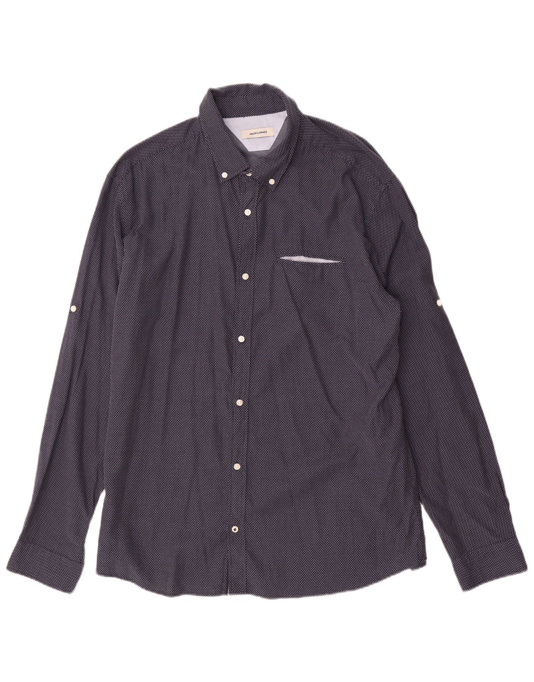 Koszula męska Jack & Jones 2XL Granatowa, geometryczna bawełna