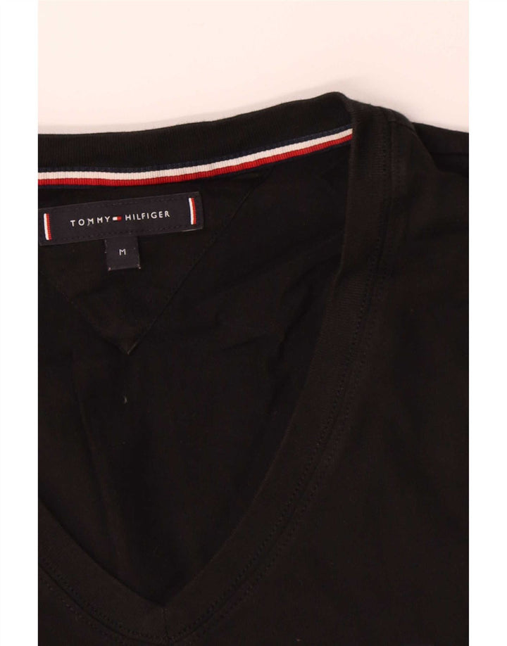 T-shirt męski Tommy Hilfiger Top, średni czarny, bawełniany