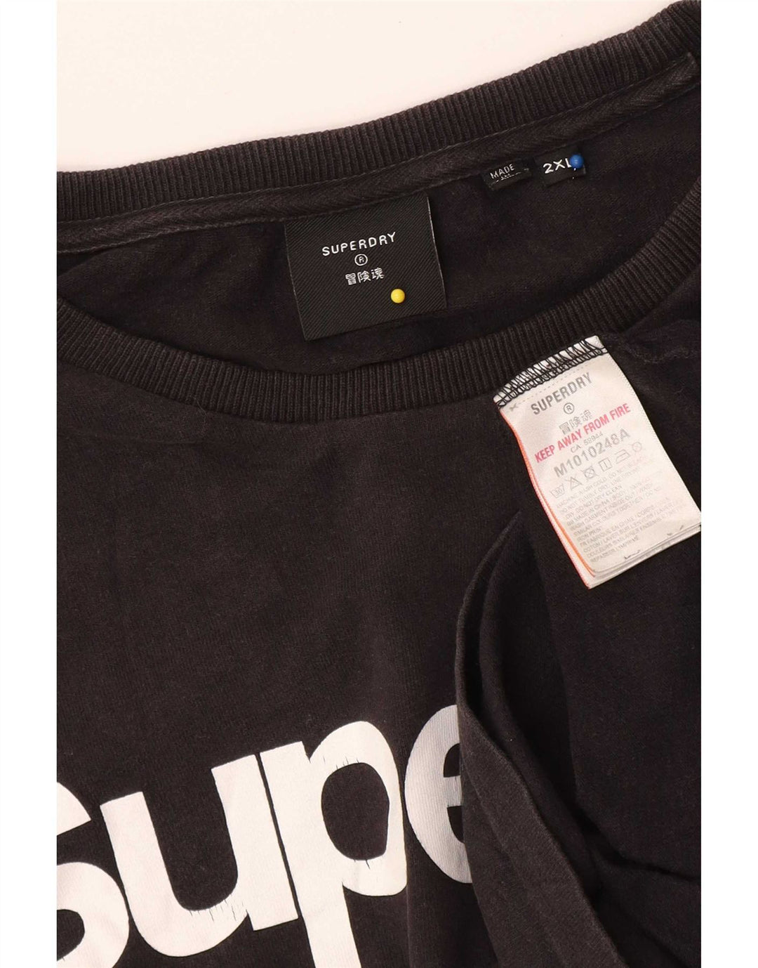 Męski T-shirt z grafiką Superdry, 2XL, czarna, bawełniana