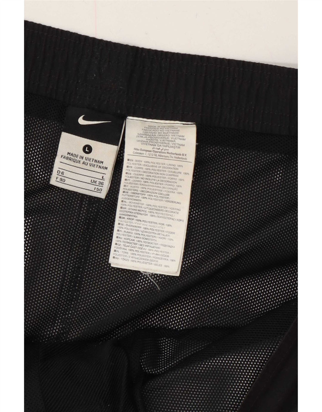 Męskie spodenki kąpielowe Nike z grafiką, duże, czarne, poliestrowe