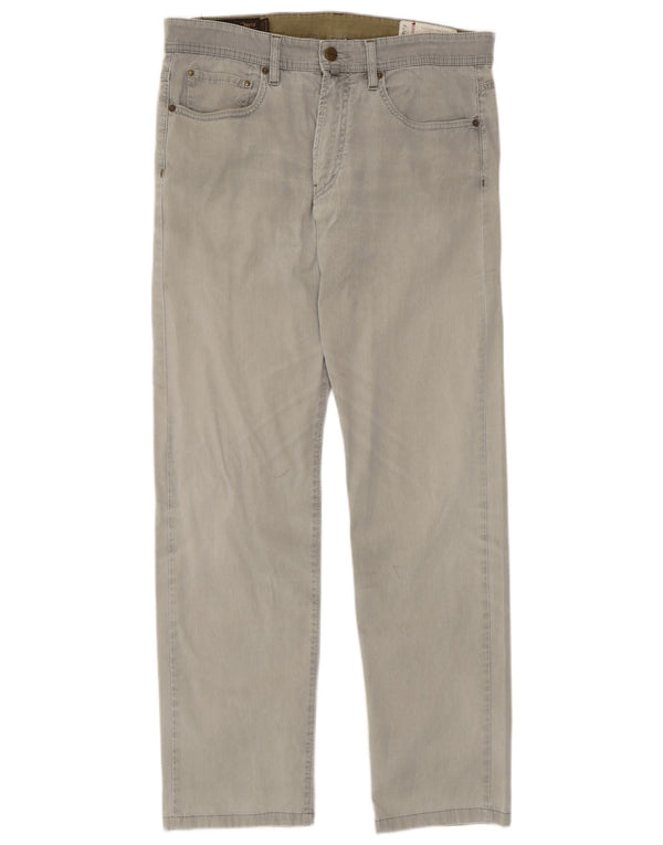 Marlboro Classics Mens Straight Casual Trousers W32 L30 Grey Cotton