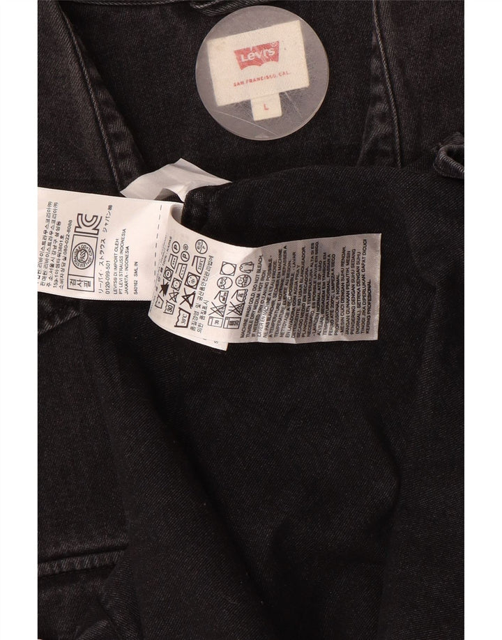 Męska koszula dżinsowa LEVI'S, duża, szara, bawełniana