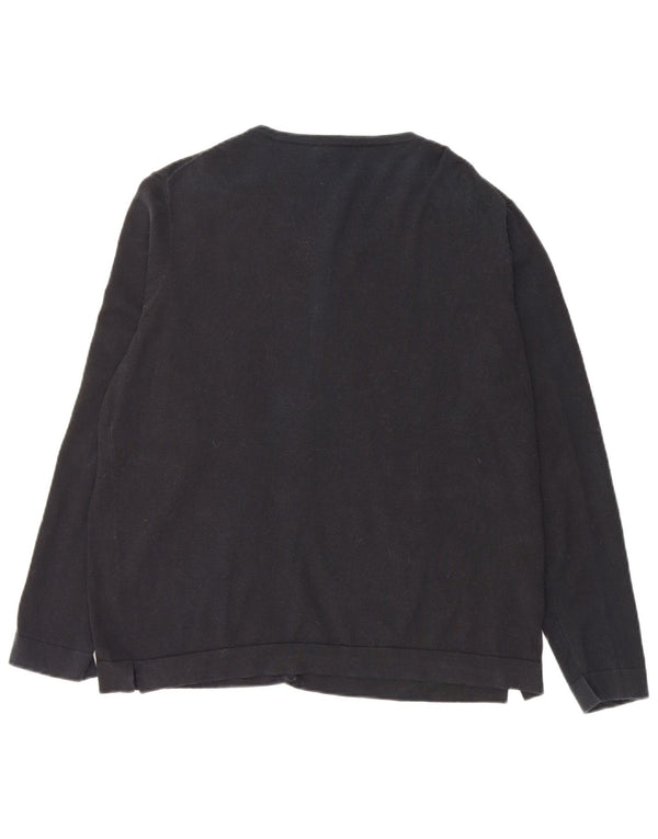 Damski sweter rozpinany Laura Ashley UK 16, duży, czarny, bawełniany