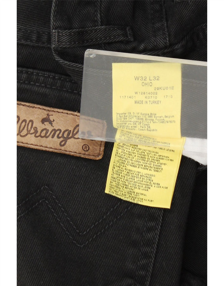 Męskie jeansy WRANGLER Ohio Straight W32 L32, czarne, bawełniane