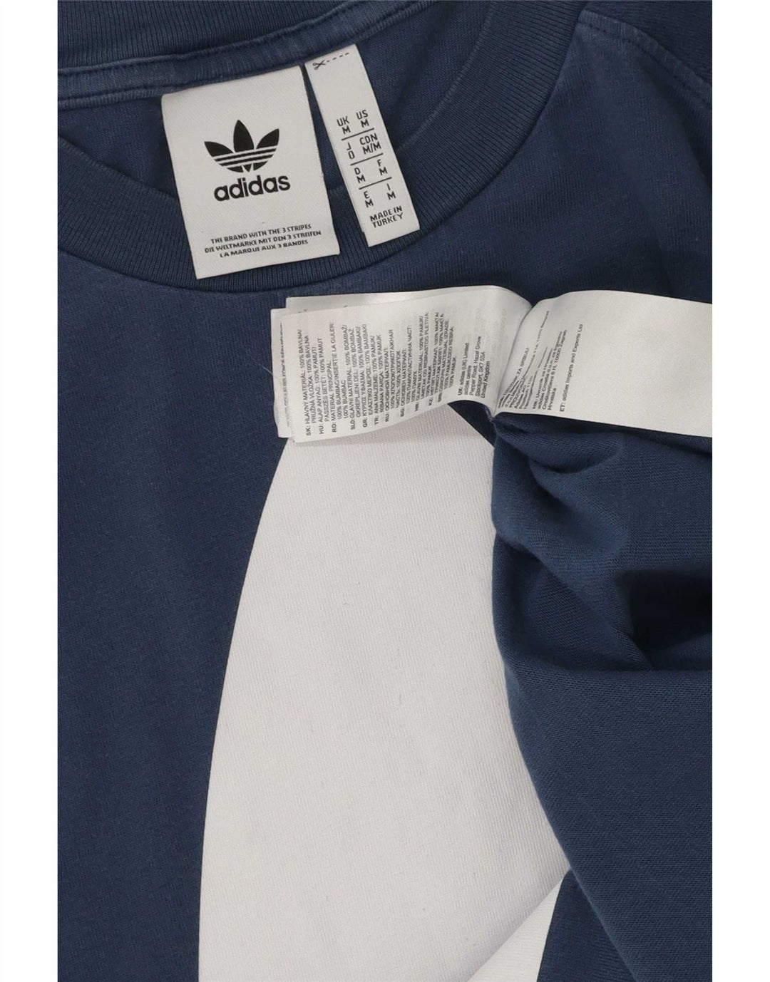 Męska koszulka graficzna Adidas Top Medium Blue Cotton