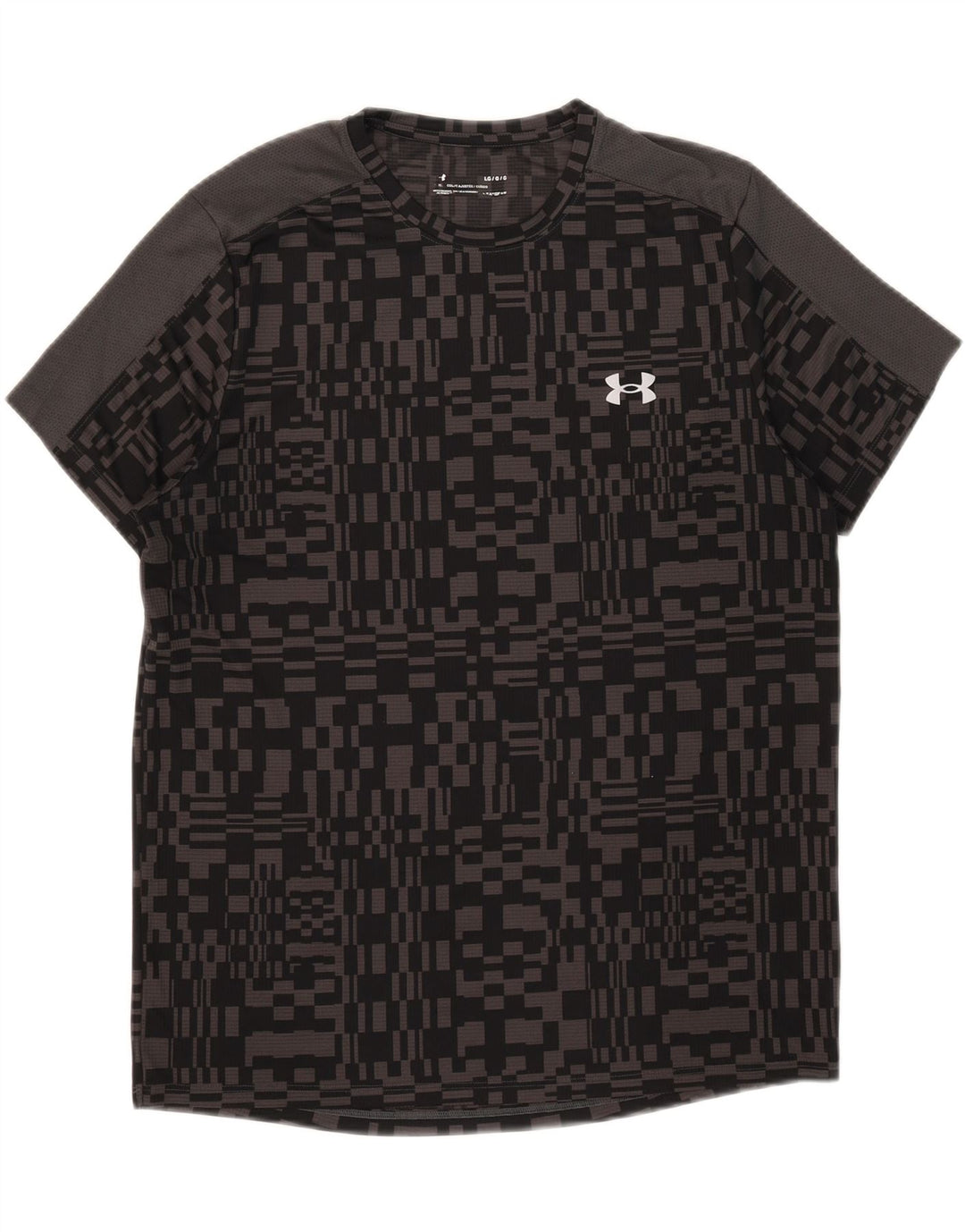 Męski t-shirt Under Armour Heat Gear, duży, czarny, geometryczny poliester