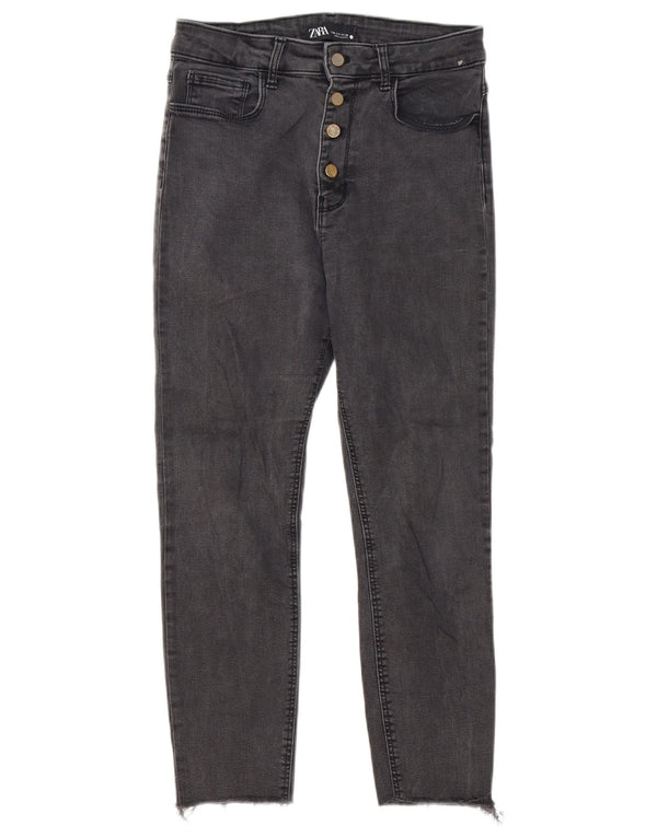 Damskie jeansy Skinny Cropped Zara EU 38 Small W28 L24 Szara bawełna