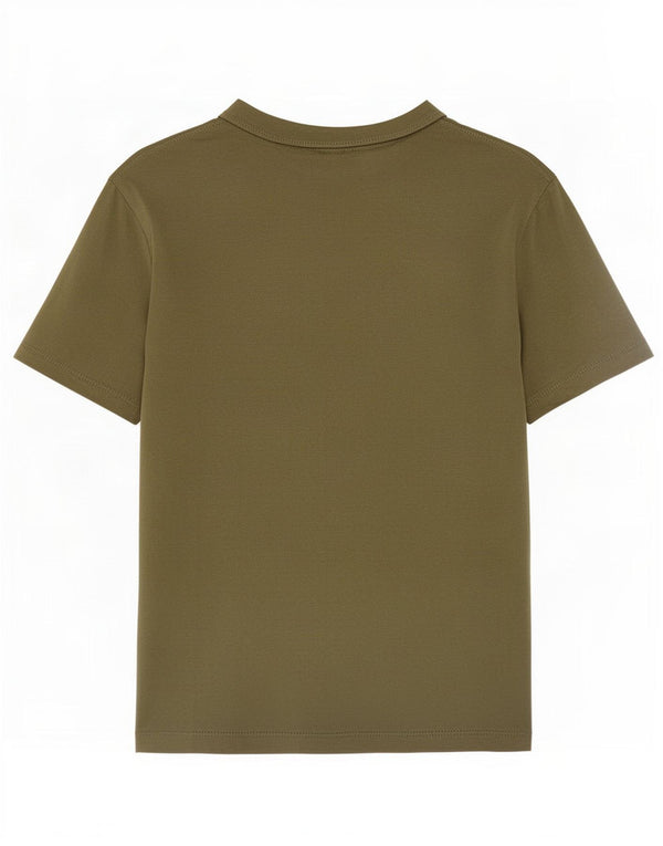 T-shirt damski Zara Top UK 10, mały, bawełniany khaki