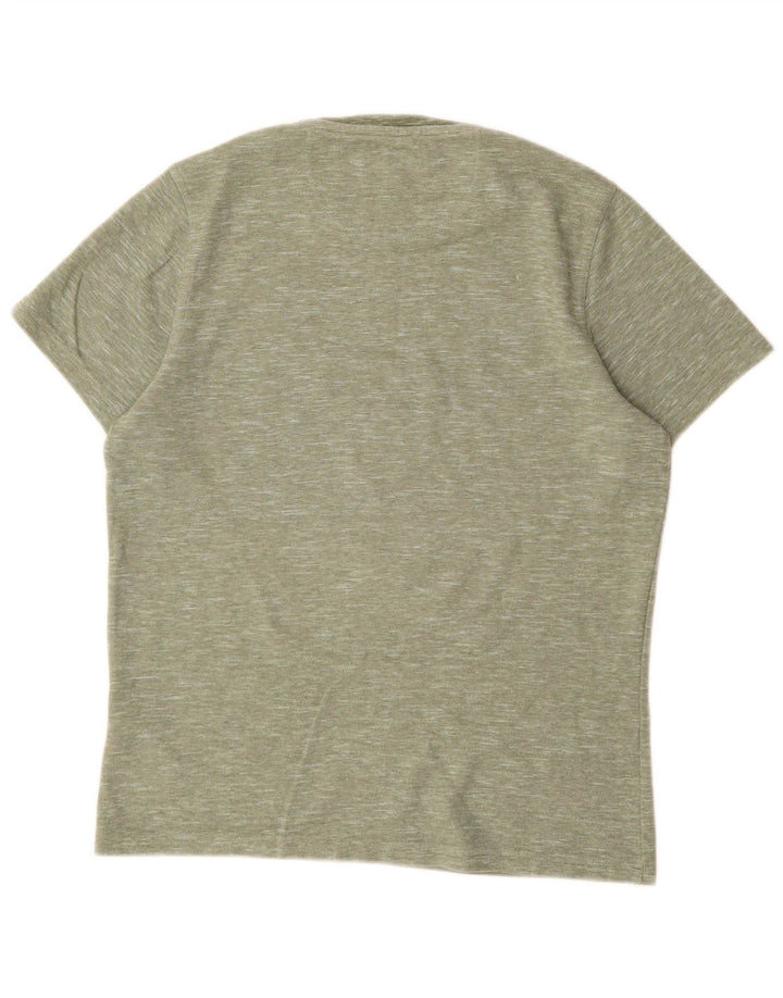 T-shirt męski Barbour, mały, zielony, z bawełny w plamki