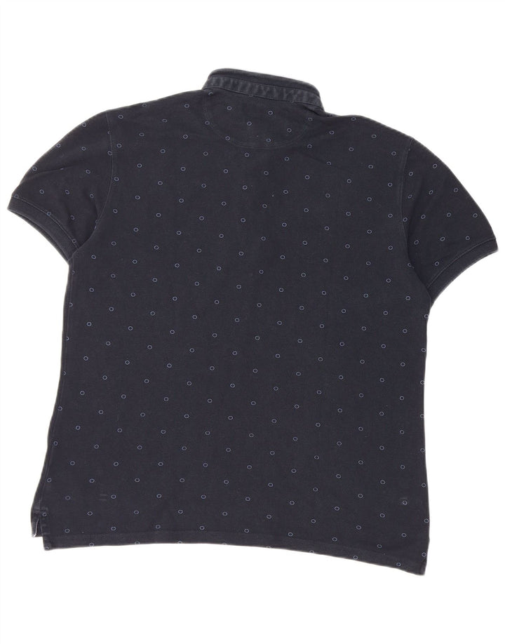 Męska koszulka polo Massimo Dutti, duża, granatowa w cętki